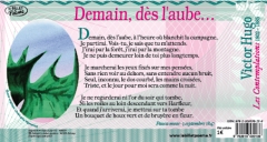 "Demain dès l'aube..." de Victor HUGO '1802-1885), tiré du recueil "Les contemplations", accompagné d'une oeuvre originale de Christophe Vigouroux 