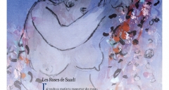 'Les roses de Saadi' de Marceline desbordes Valmore accompagné d'un détail de l'oeuvre originale de Danièle Brussot